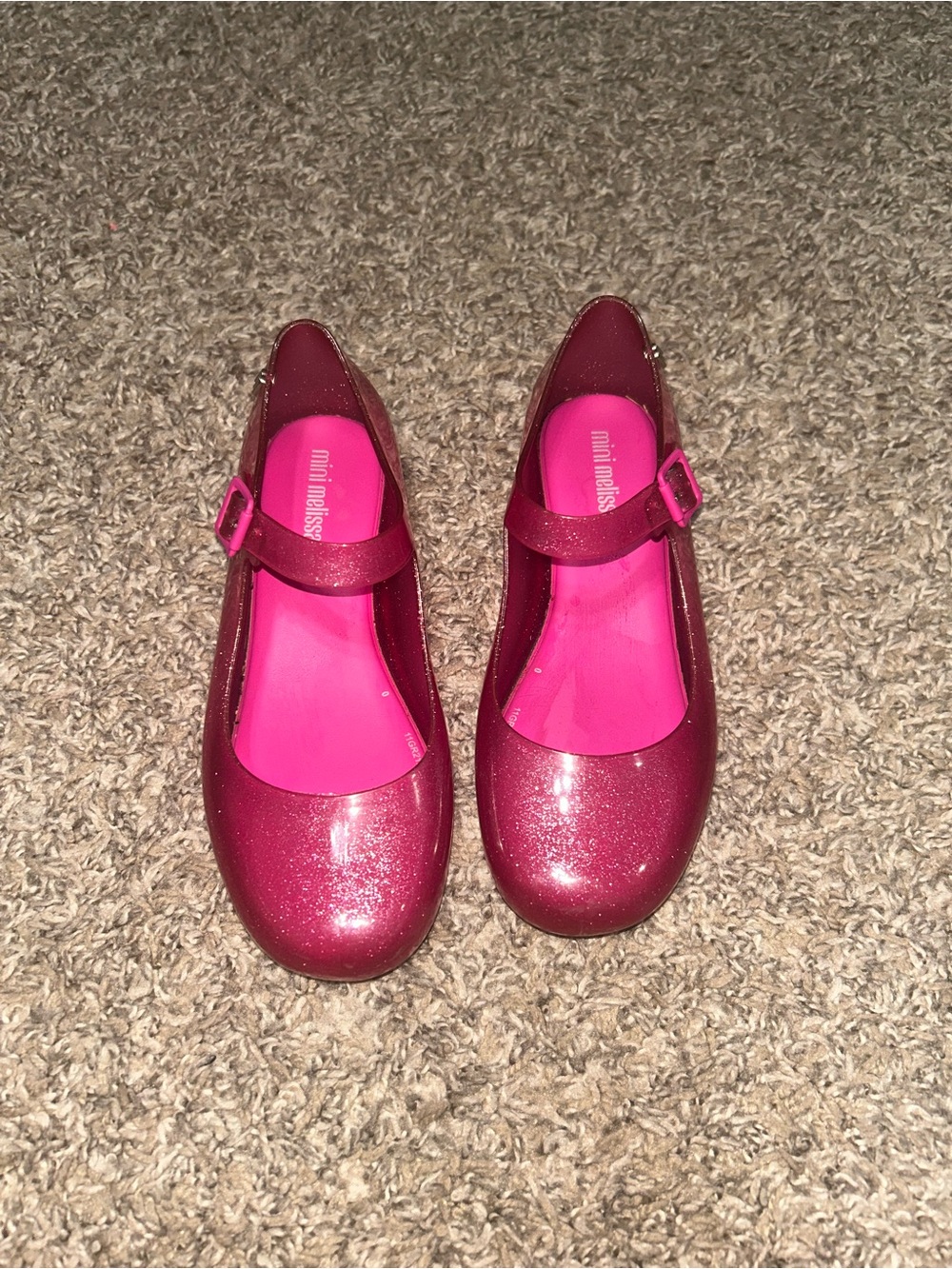Mini Melissa Sparkly Mary Jane Sandals size 1